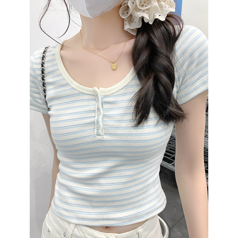 Striped Classic Shoulder Tee 条纹正肩T恤