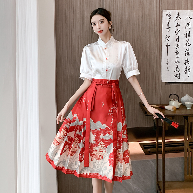 5866 Midi Horse-face skirt Set 中长款马面裙套装