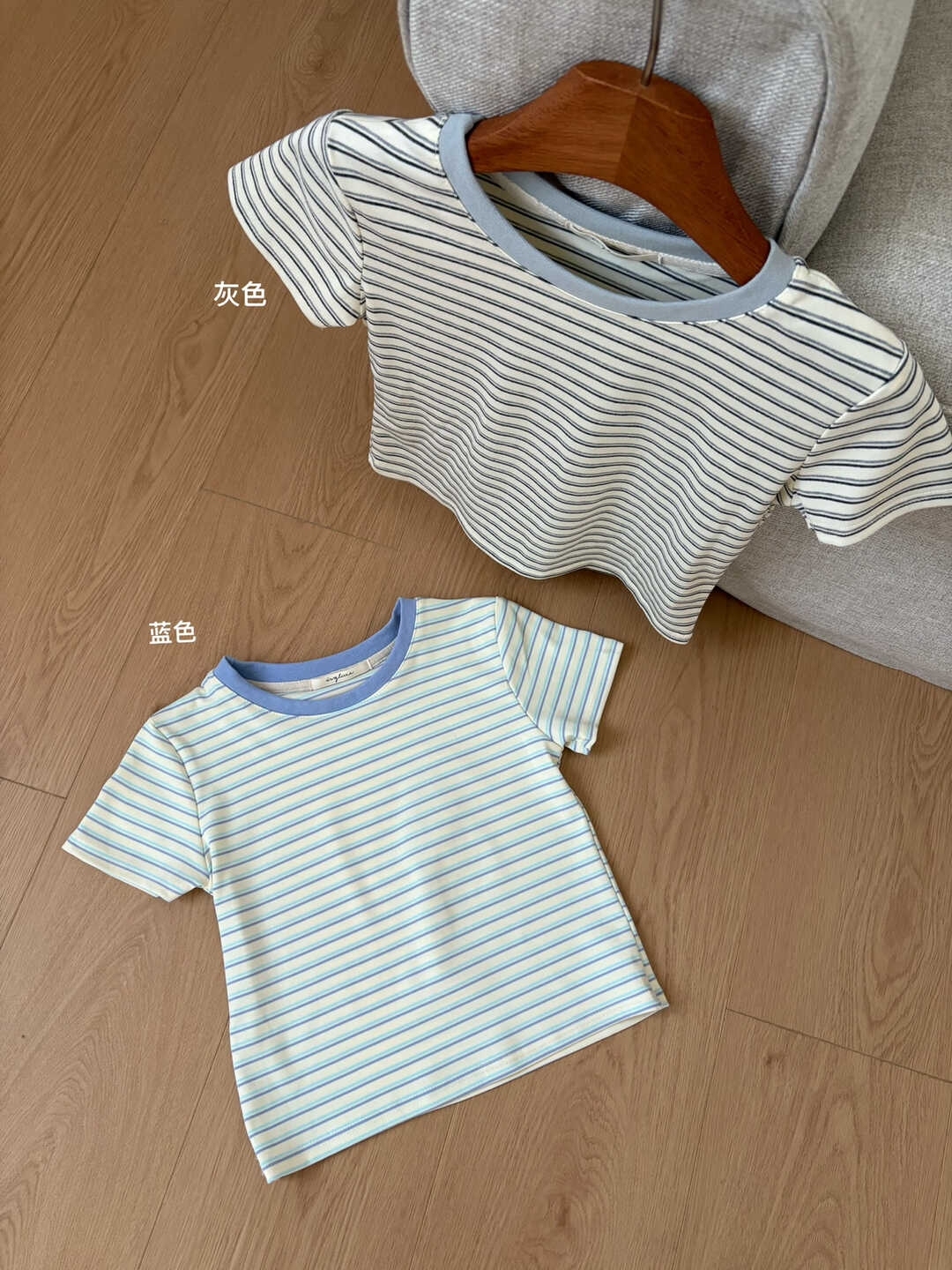 条纹控✜超好看撞色圆领T恤*2 Colors
