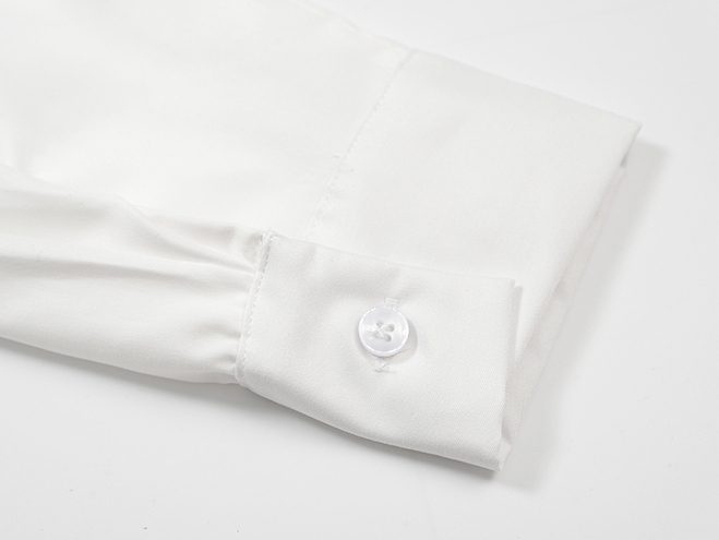 Real Shot 2025 Spring New Design Non-Iron Wrinkle-Resistant White Shirt for Women Elegant Versatile Fashion Blouse Top