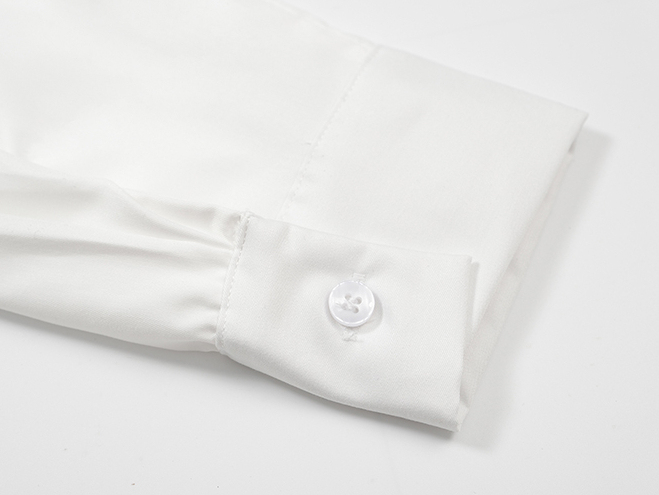 Real Shot 2025 Spring New Design Non-Iron Wrinkle-Resistant White Shirt for Women Elegant Versatile Fashion Blouse Top