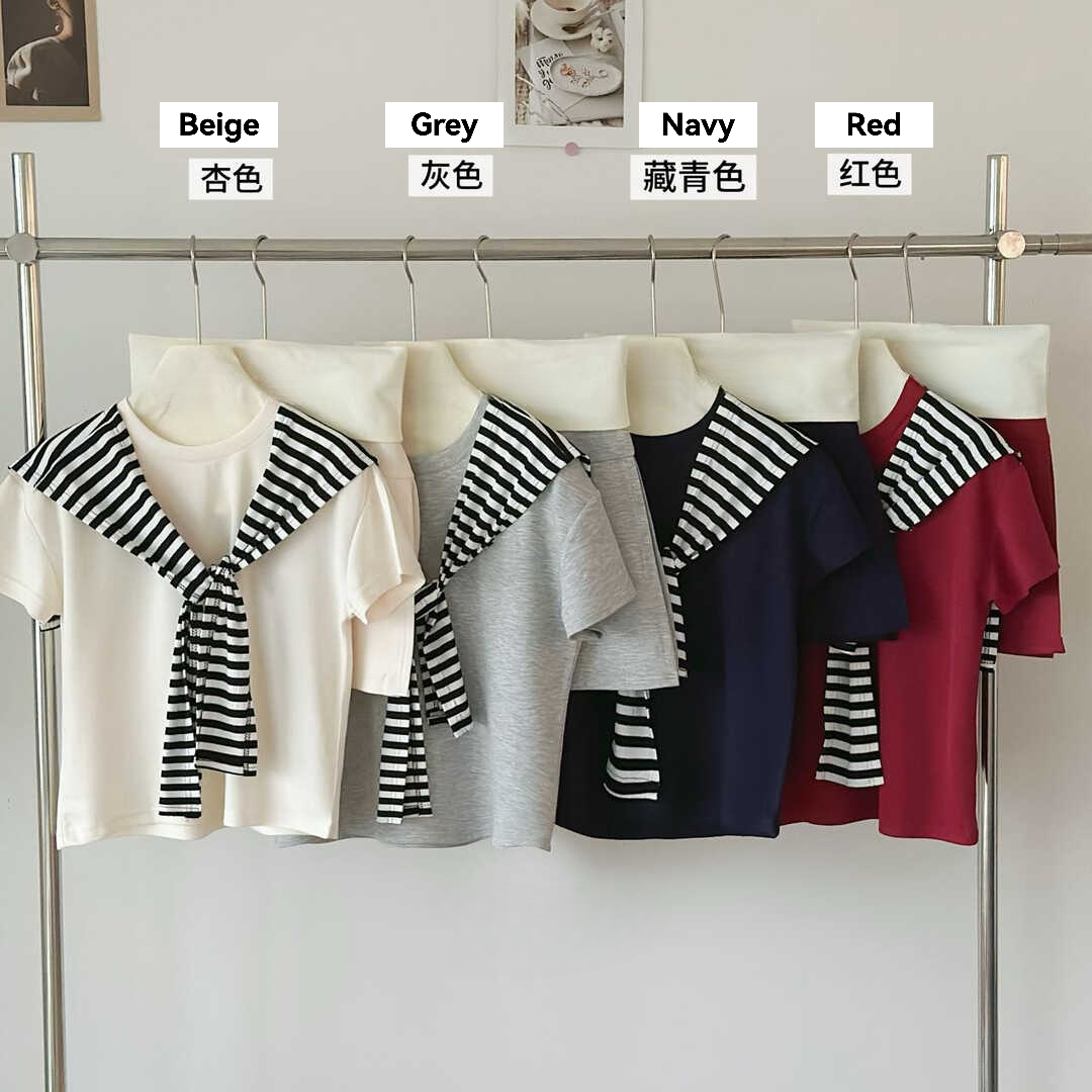 Simple and versatile T-shirt + short skirt-pants简约百搭T恤+短款裤裙*4 Colors