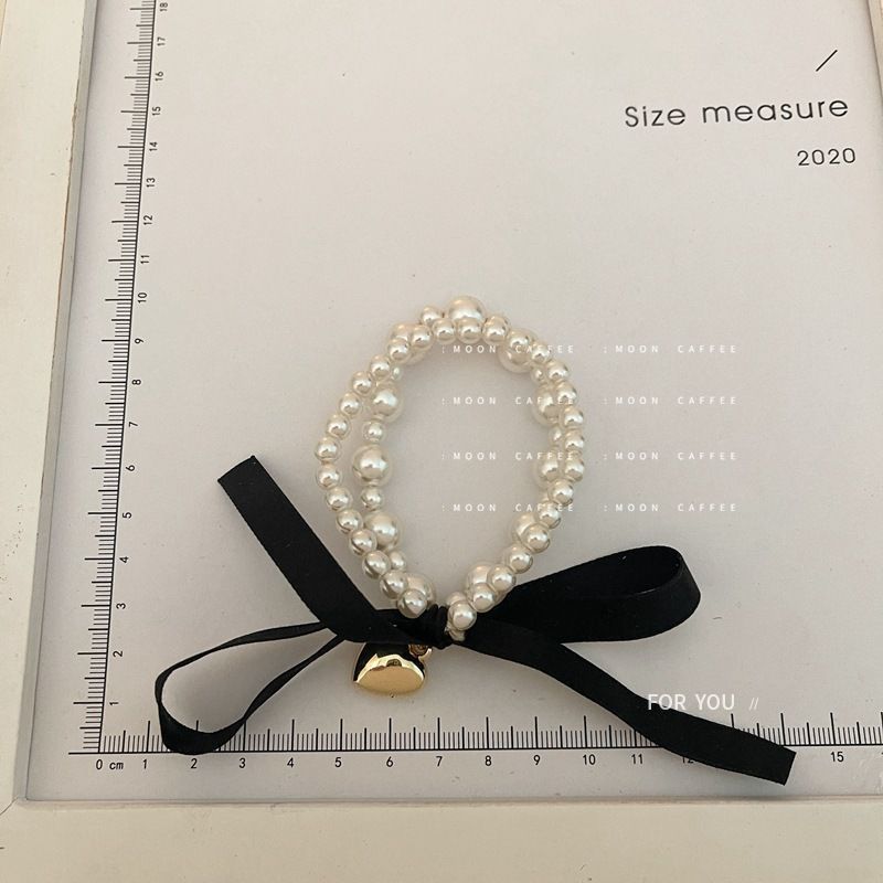 Pearl Butterfly Hair Tie 珍珠蝴蝶结发圈*3色 