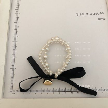 Pearl Butterfly Hair Tie 珍珠蝴蝶结发圈*3色 