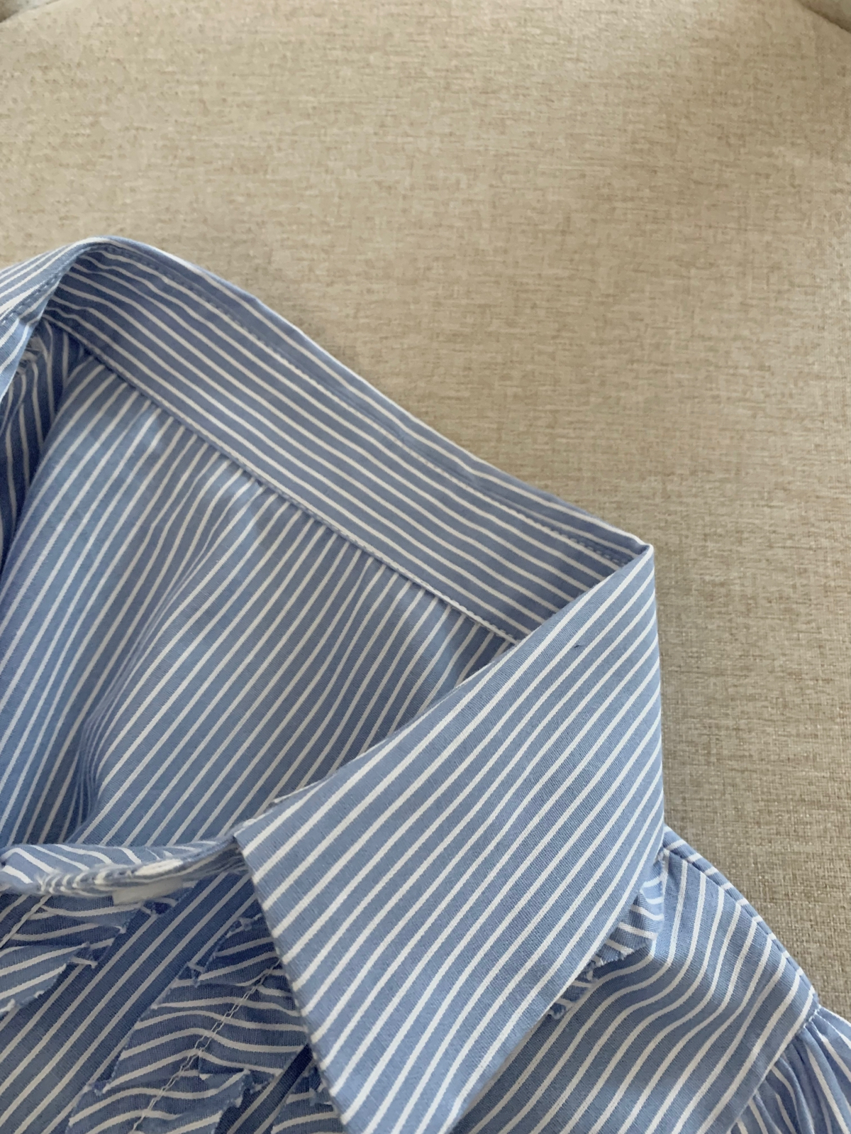 木耳边短袖衬衫*2 Colors