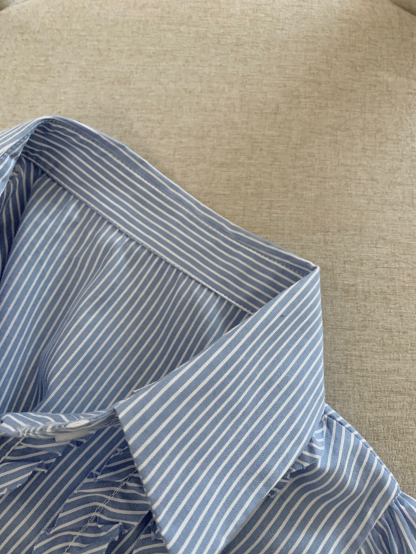 木耳边短袖衬衫*2 Colors