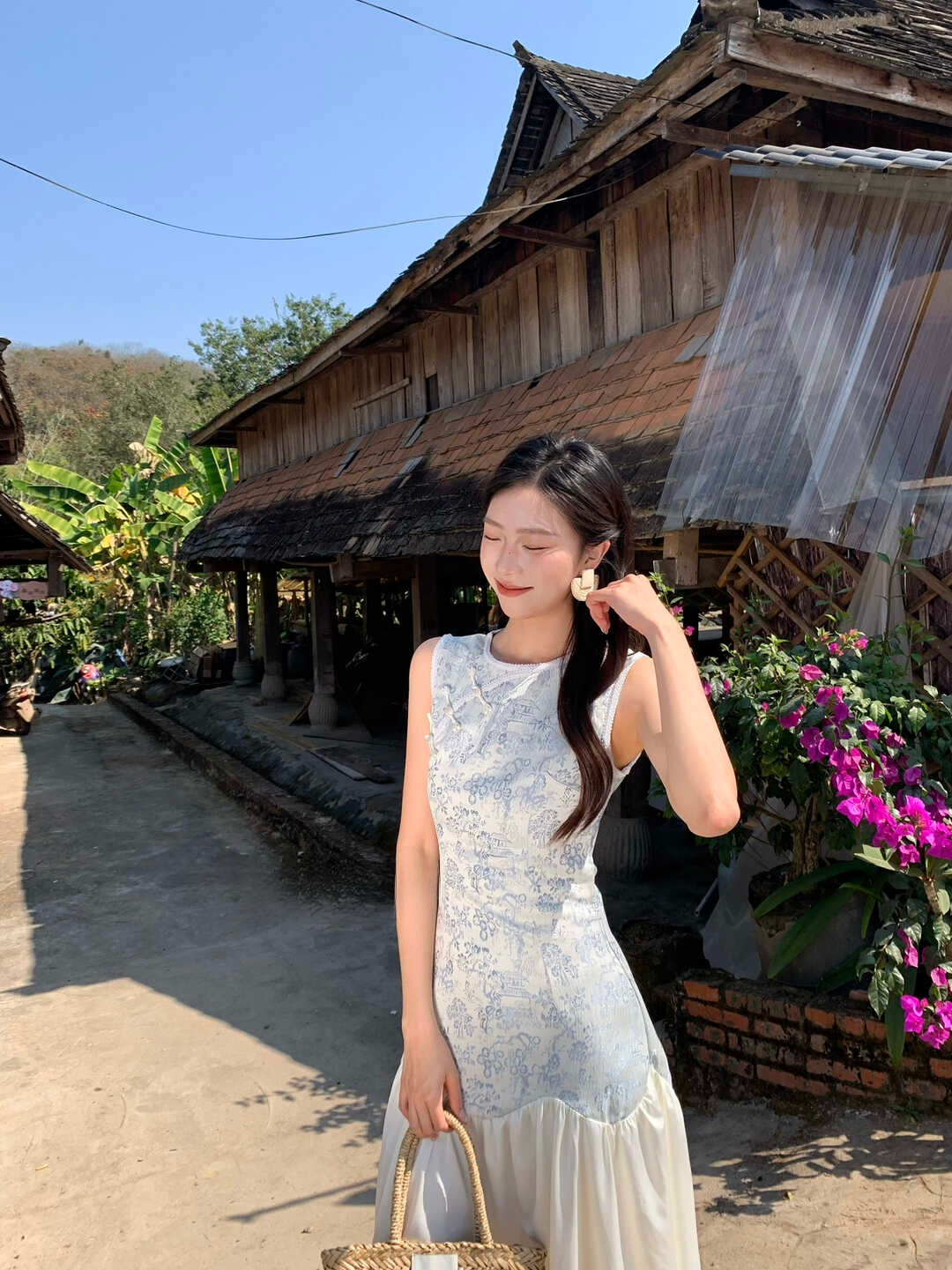 Qingelle New Chinese Elegant Panel Dress 名门大小姐 ✦绝美！ 新中式拼接设计连身裙*2 Colors