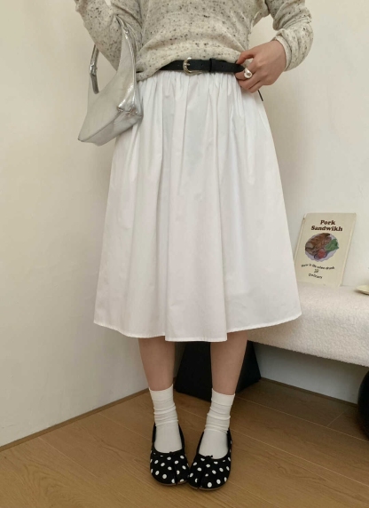 复古小众设计高腰大摆A字伞裙半身裙*6 Colors 配腰带~