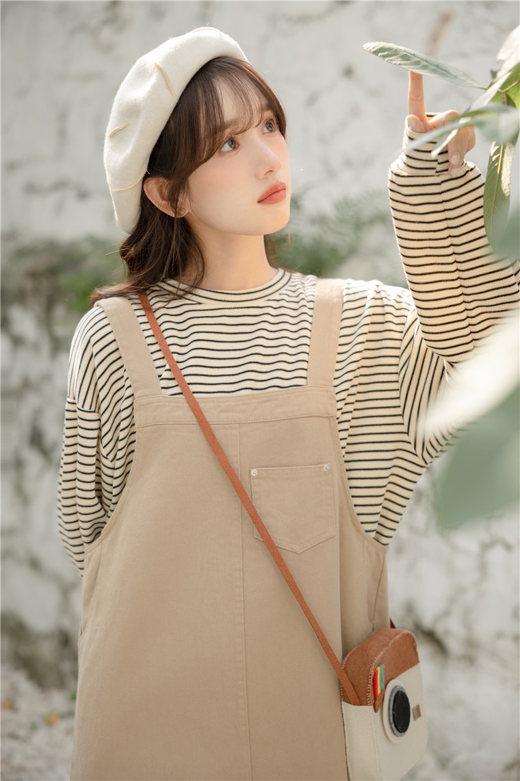 College Style Overall Dress  口袋工装背带裙* 2 Colors