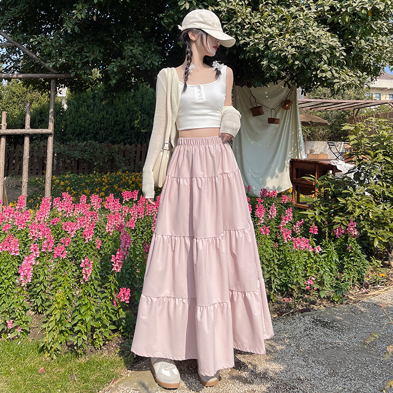 Gentle Temperament Flared Umbrella Skirt 温柔大摆蛋糕裙