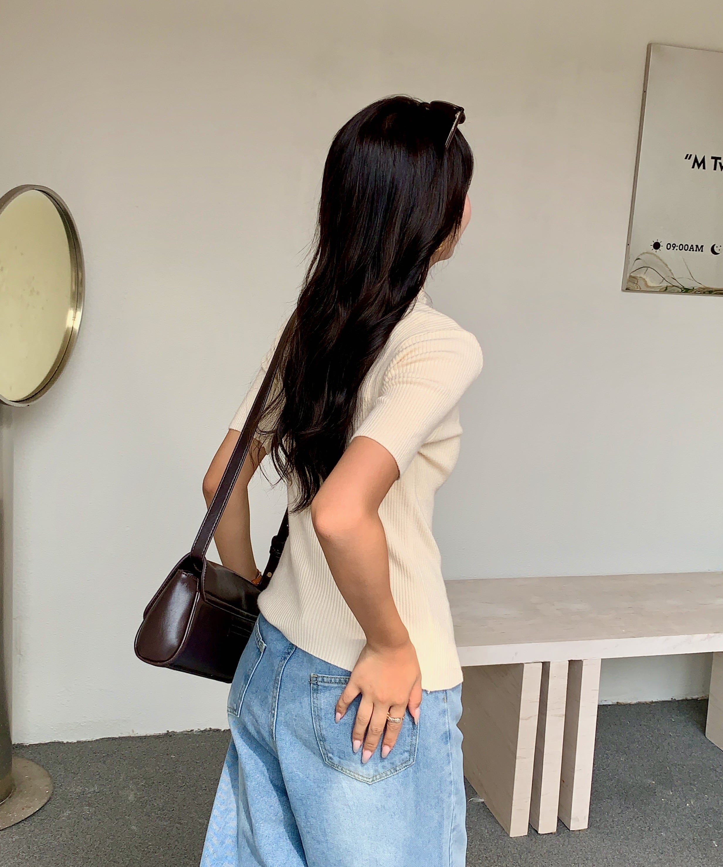 High Neck Ribbed Knit Top 高领罗纹针织上衣*4 Colors