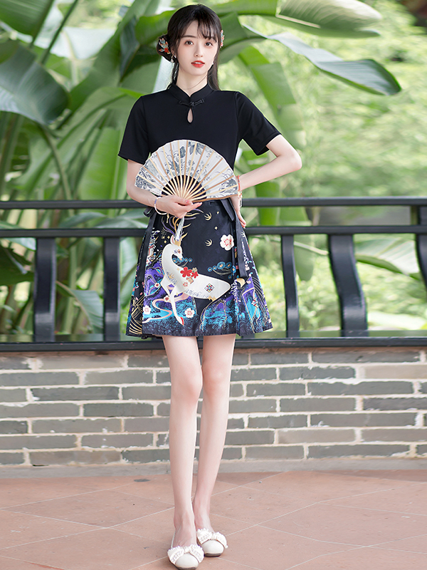 6126 Short Horse-face skirt Set 短款马面裙套装