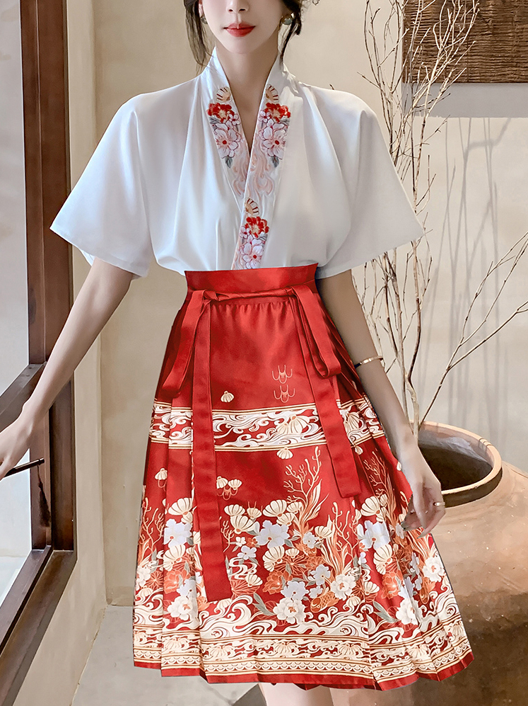 5698 Midi Horse-face skirt Set中长款马面裙套装