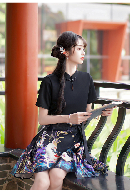 6126 Short Horse-face skirt Set 短款马面裙套装