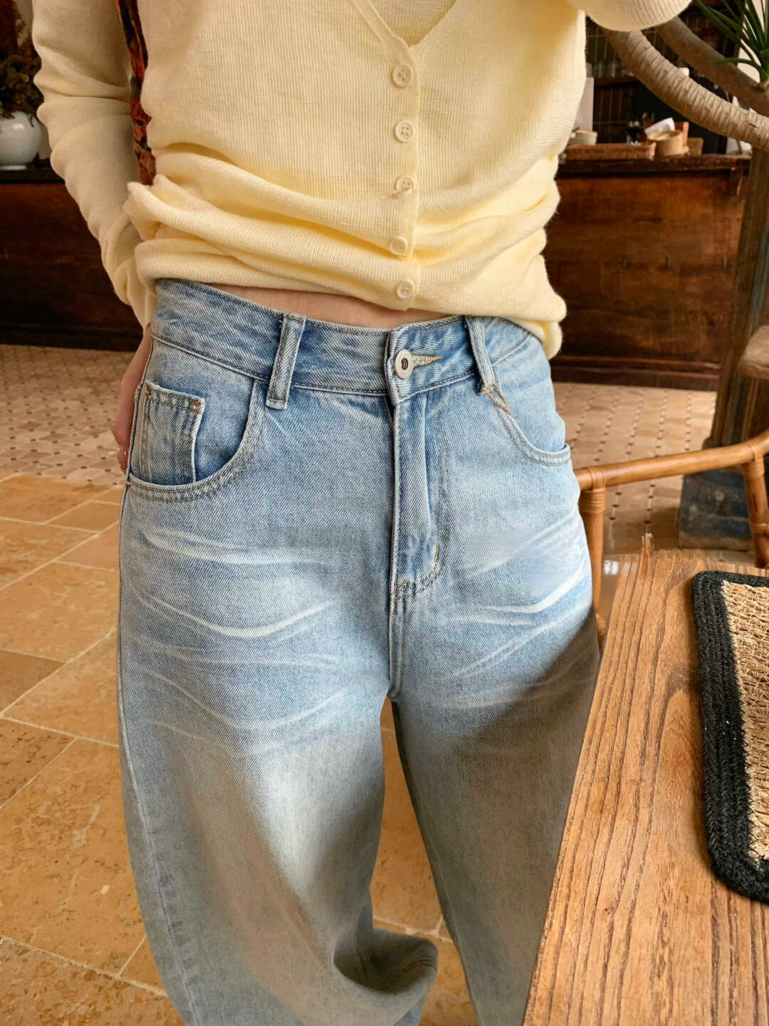 Washed Cat Scratch Casual Jeans 裤型太正 ◣洗水猫抓纹休闲牛仔裤*2 Colors