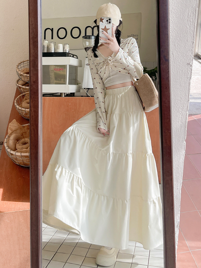 Gentle Temperament Flared Umbrella Skirt 温柔大摆蛋糕裙