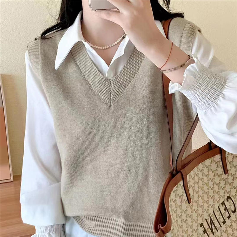 Basic Knitwear Vest 搭配单品~单色针织马甲背心