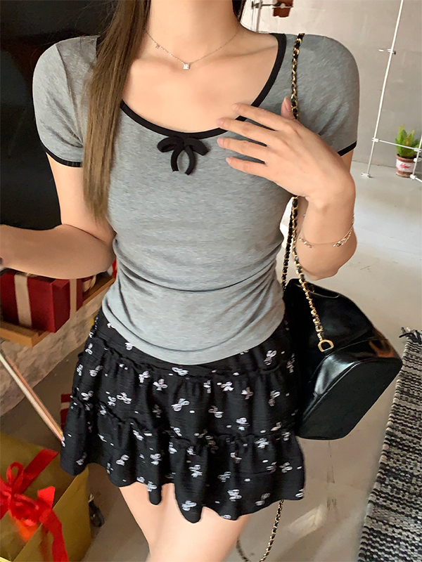 Sweet Bow Crewneck Tee 蝴蝶结圆领T恤