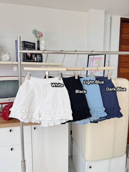 RINA Layered Ruffle Shorts 双层荷叶边短裤*4 Colors