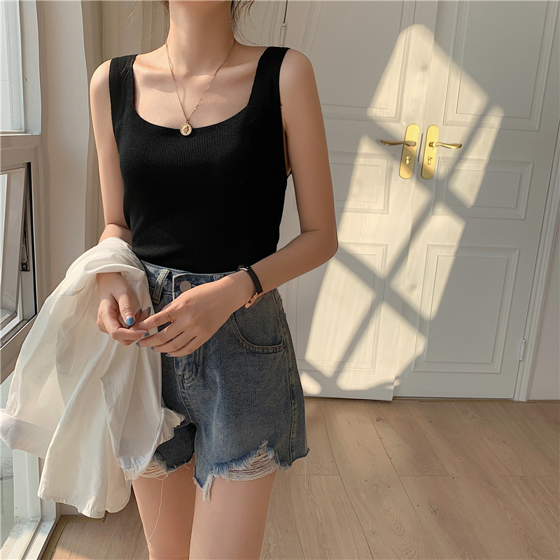 Square Neck Knit Tank 方领针织背心*8Colors