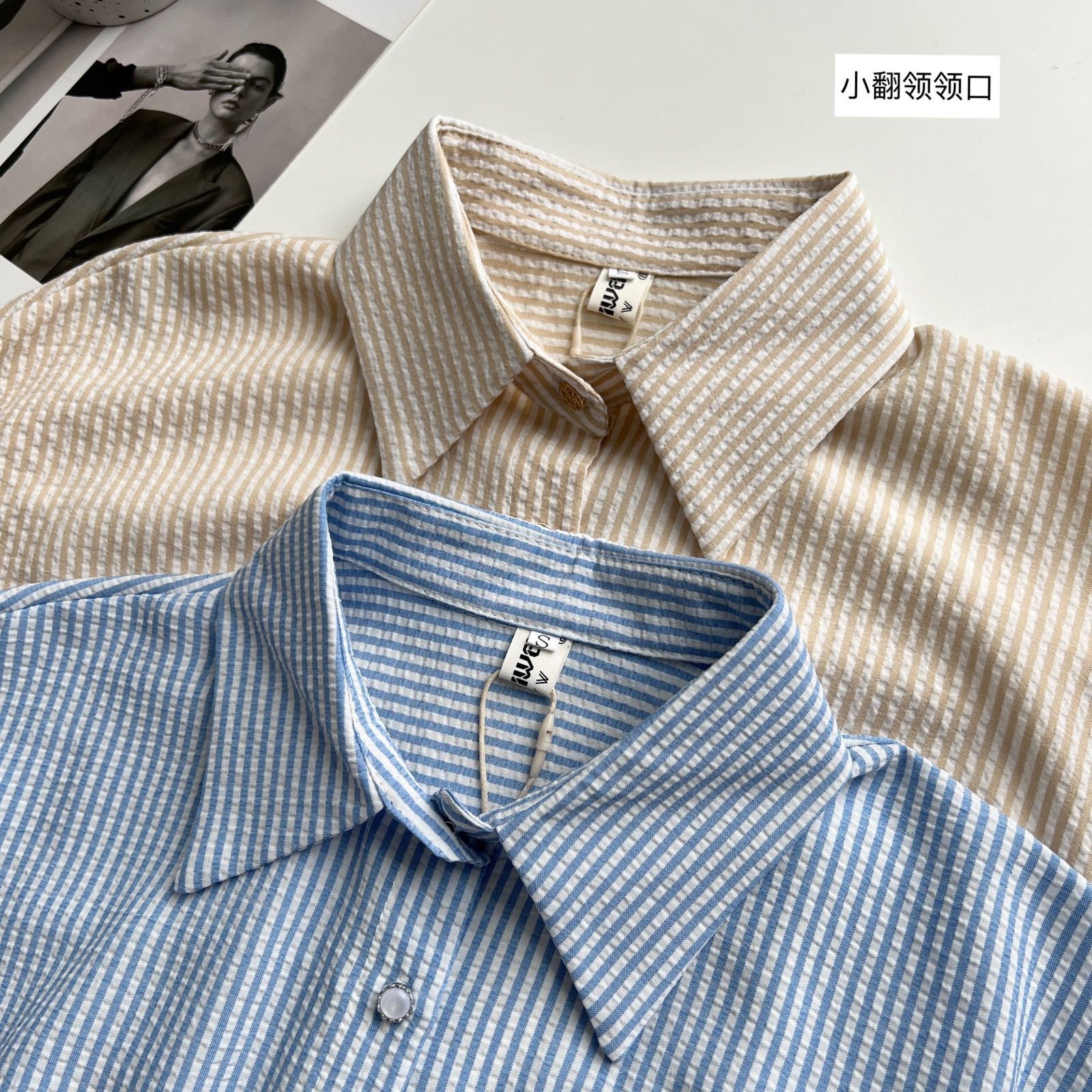 Nina Striped Shirt Dress 文艺范~条纹衬衫连衣裙*2Colors