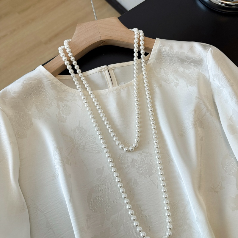 Jacquard Half-Sleeve Top 提花中袖上衣