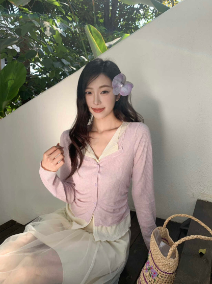 Korean Style Colorblock Faux Two-Piece Casual Top 韩系百搭撞色假两件休闲上衣*6 Colors