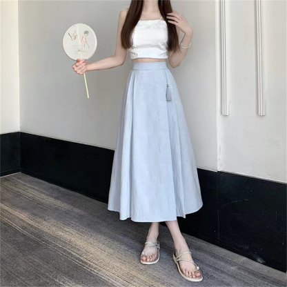 提花高腰半身裙 High Waist Skirt for Women