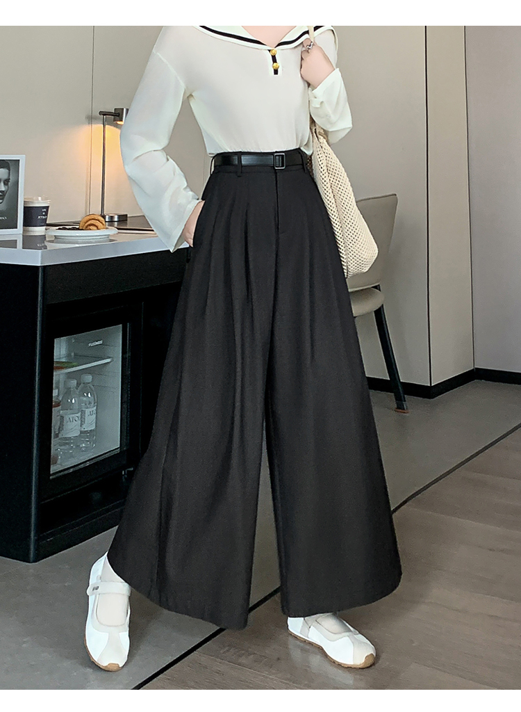 Cotton High-Waist Loose Pants 洗水棉高腰宽松长裤*3 Colors