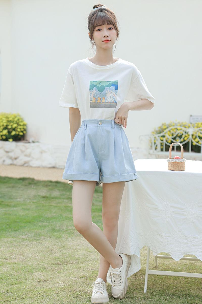 Sweet Candy Shorts 糖果色直筒短裤*4Colors