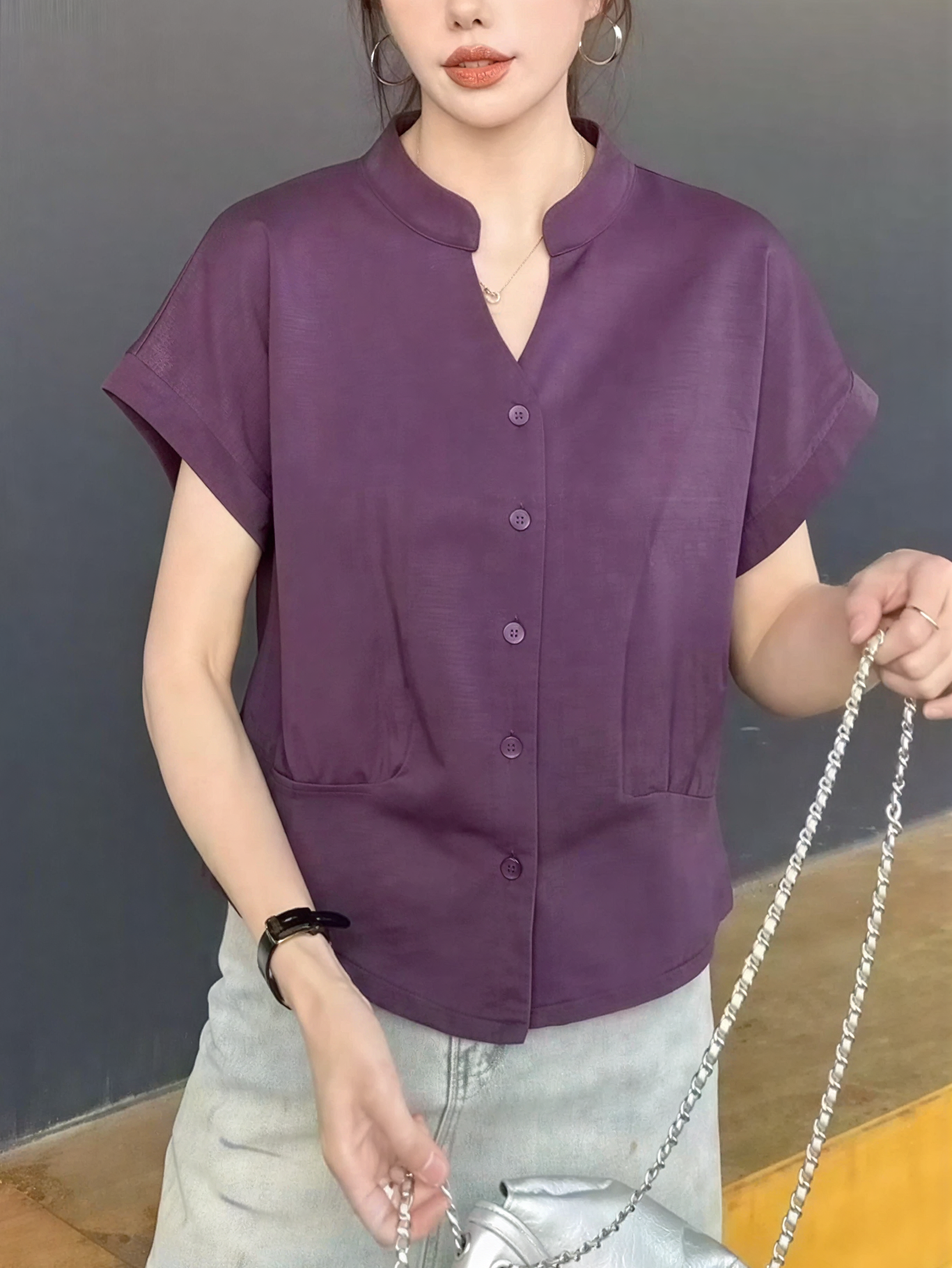 Classic Stand Collar Shirt 老钱风立领衬衫*5 Colors
