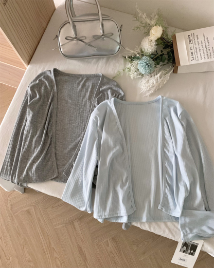 飘带开衫吊带半身裙三件套