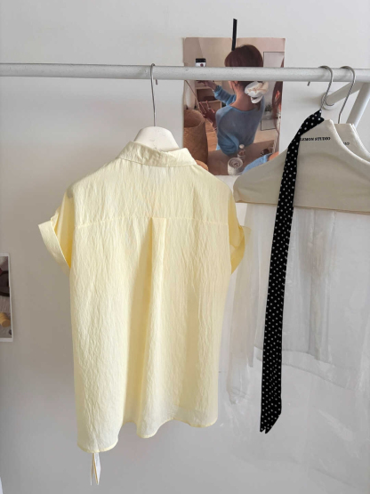 Rolled-Sleeve Short-Sleeve Shirt 卷边百搭短袖衬衫*11 Colors