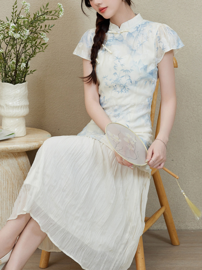 Ink Wash Gradient Dress 水墨晕染连衣裙