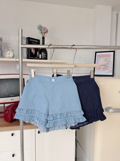 RINA Layered Ruffle Shorts 双层荷叶边短裤*4 Colors