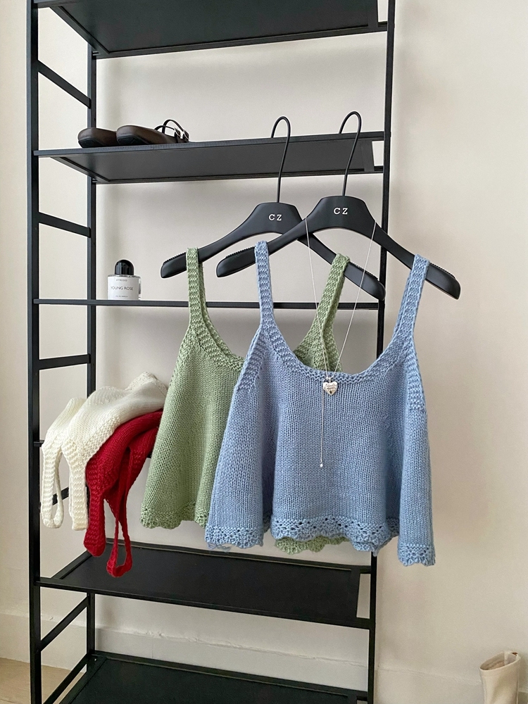 Woven Texture Cami Top 木耳边编织吊带背心*4Colors