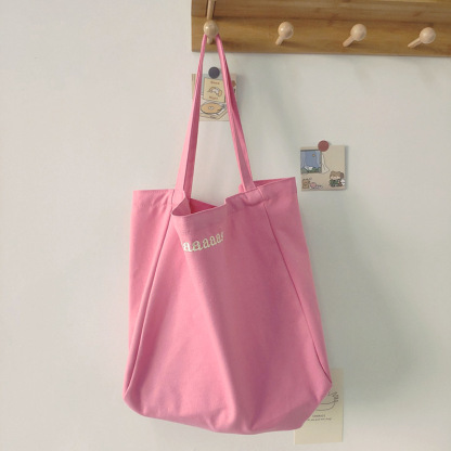 Maaas Candy-Colored Letter Canvas Bag 糖果色字母单肩手提*4Colors