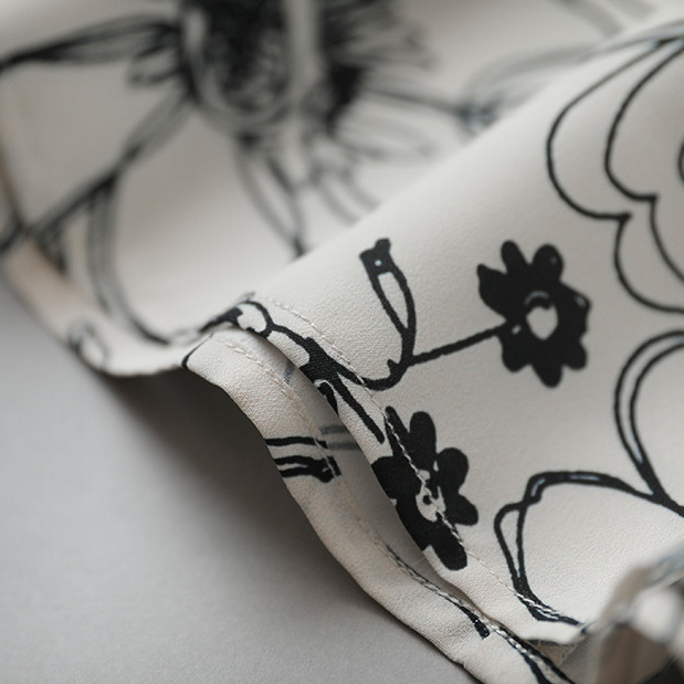 Floral Chic Dress 假两件花朵拼接连衣裙