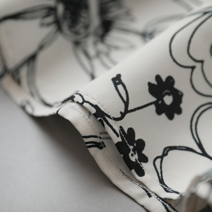 Floral Chic Dress 假两件花朵拼接连衣裙