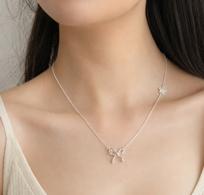 Minimal Bow Necklace 简约蝴蝶结项链