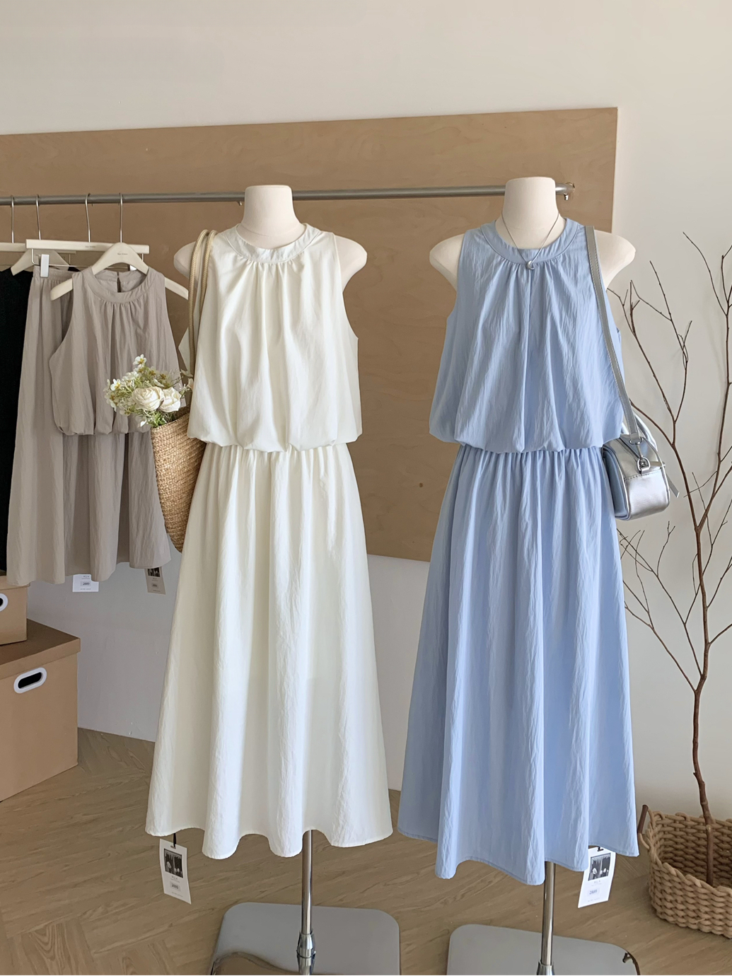 温柔清新上衣+半身裙两件套