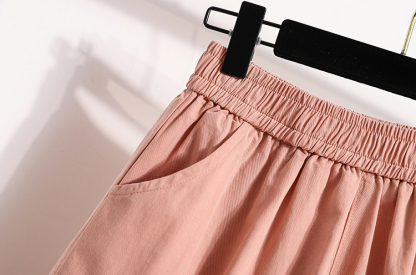 Casual Wide-Leg Shorts 百搭休闲阔腿短裤*4Colors~ 腰围是松紧带