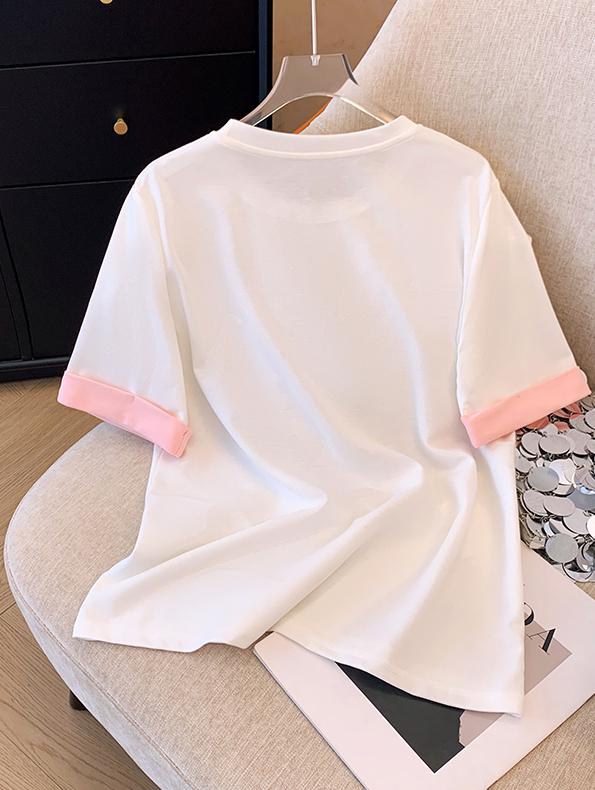 Contrast Embroidered Tee 新中式刺绣撞色T恤*2 Colors