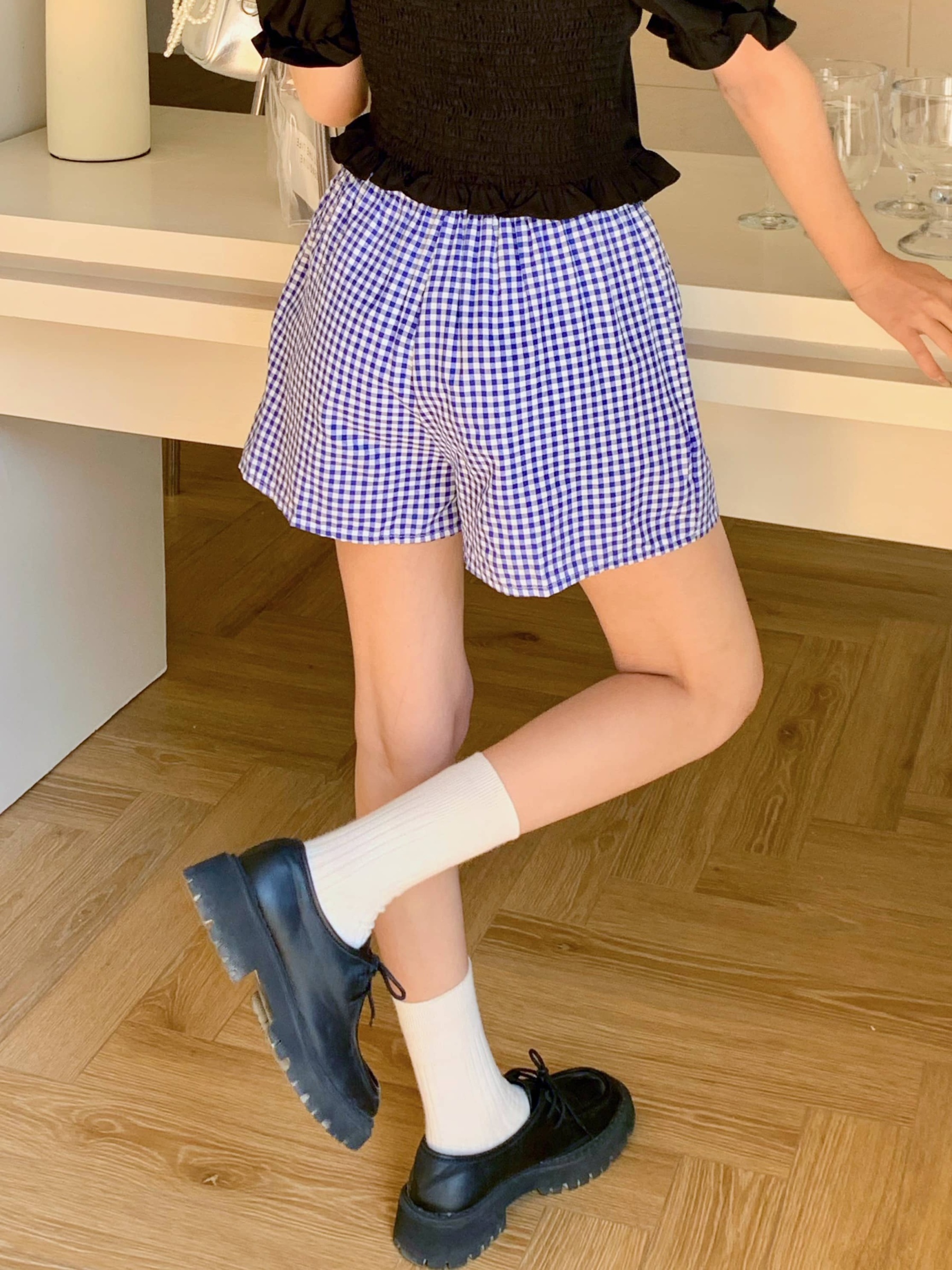 Retro Check Casual Shorts 慵懒风复古格子休闲短裤*2 Colors