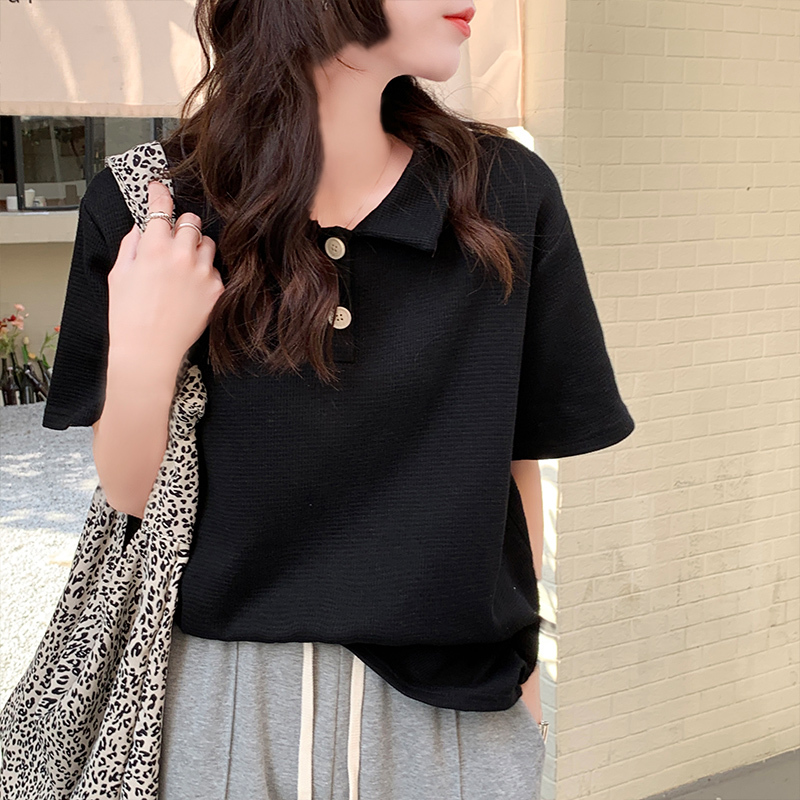 Oversized Waffle Polo Shirt 华夫格宽松Polo衫* 4 Colors