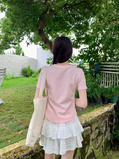 Fit Jacquard Crop Top 提花收腰T恤*3 Colors