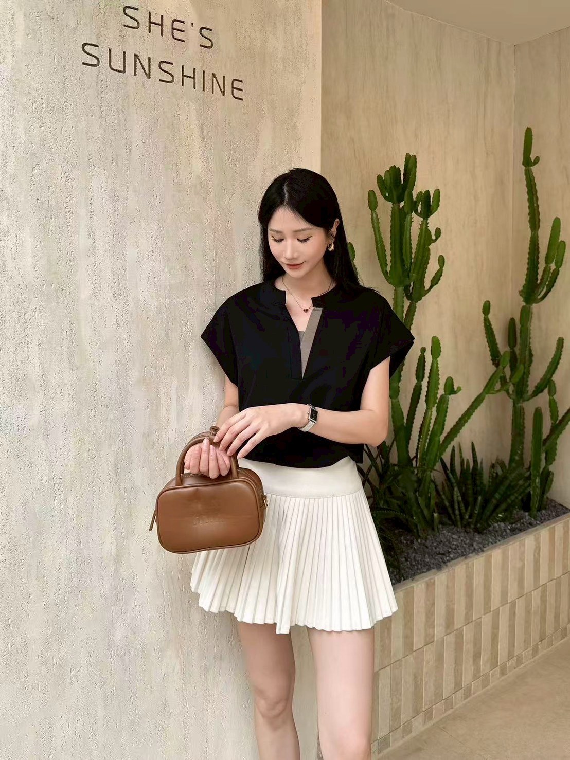 Colorblock V-Neck Top 撞色V领上衣*5 Colors