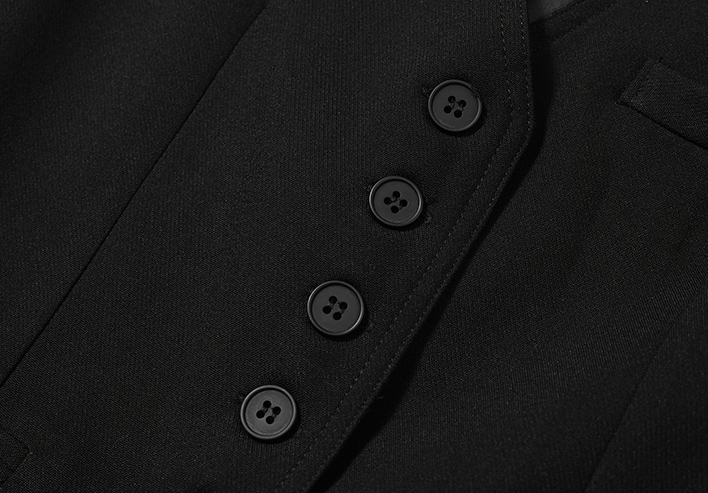 V领西装马甲短裤套装 black V-neck top, women's vest jacket