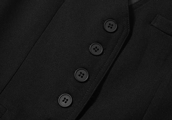 V领西装马甲短裤套装 black V-neck top, women's vest jacket