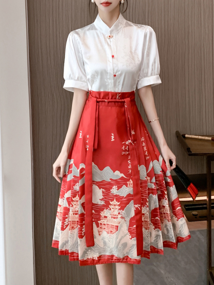 5866 Midi Horse-face skirt Set 中长款马面裙套装